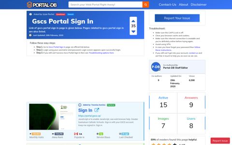 Gscs Portal Sign In - Portal-DB.live