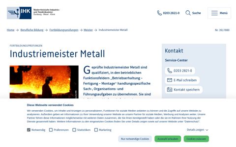 Industriemeister Metall - Niederrheinische IHK