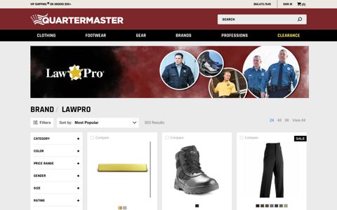 LawPro gear at Quartermaster, the public safety authority