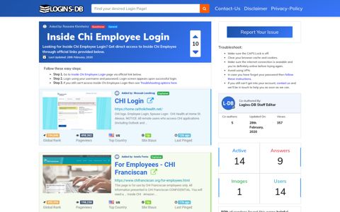 Inside Chi Employee Login - Logins-DB
