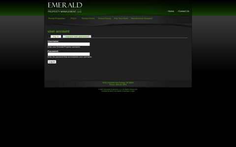 user account | Emerald Property