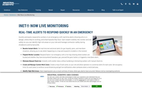 iNet Now Live Monitoring - Industrial Scientific