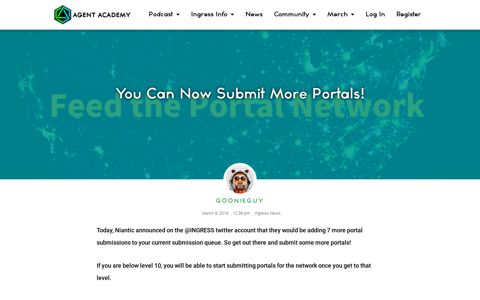 You can now submit more portals! | Agent Academy Podcast