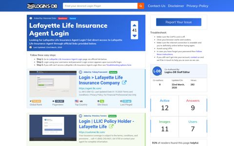 Lafayette Life Insurance Agent Login - Logins-DB
