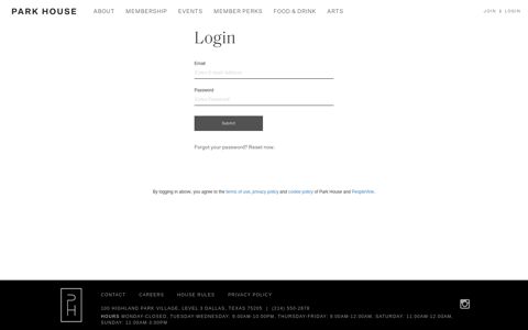 Login to your account - Park House - Park House Dallas