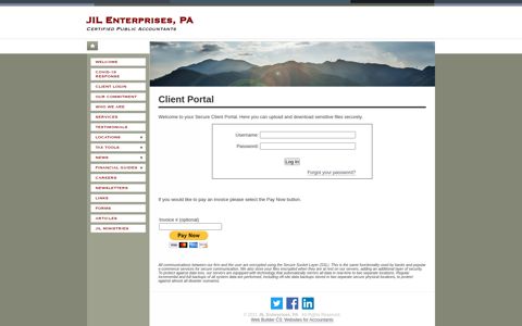 Client Login - JIL Enterprises, PA