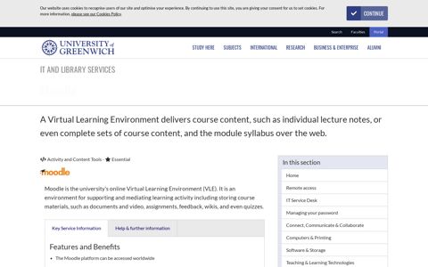 Moodle | IT and Library Services | University of Greenwich