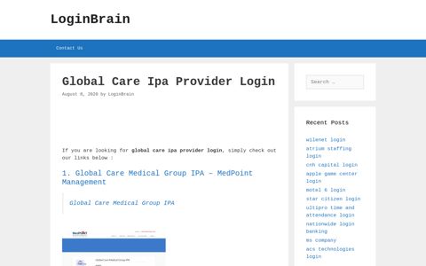 global care ipa provider login - LoginBrain