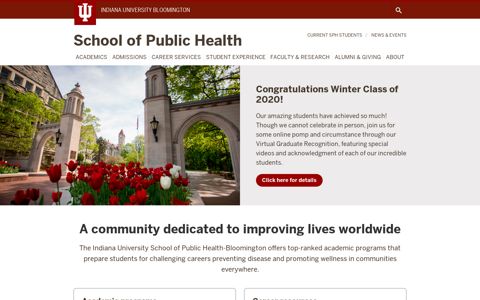 School of Public Health: Indiana University Bloomington