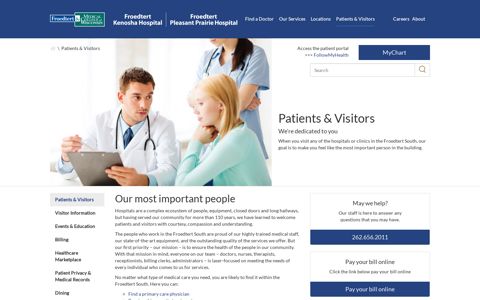 Patients & Visitors | Froedtert South