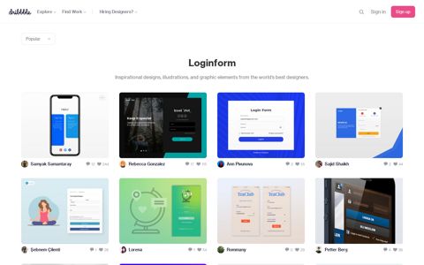 Loginform designs, themes, templates and ... - Dribbble