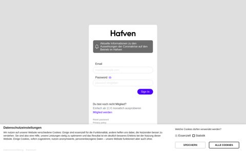 Login -HafvenCommunity Platform
