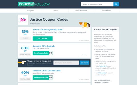 Shopjustice.com Coupon Codes 2020 (60% discount ...