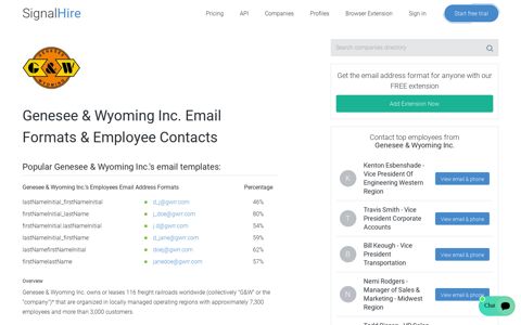 Genesee & Wyoming Inc. Email Formats & Employee Phones ...