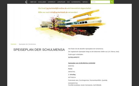 Speiseplan der Schulmensa | Johann-Schöner-Gymnasium ...