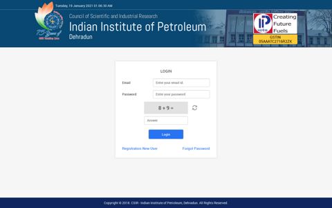 Login | IIP - Indian Institute of Petroleum