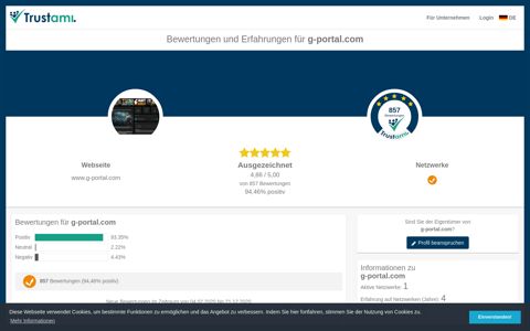 g-portal.com Bewertung & Erfahrung auf Trustami