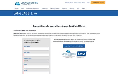 LANGUAGE! Live - Contact Us for Program and Pricing ...