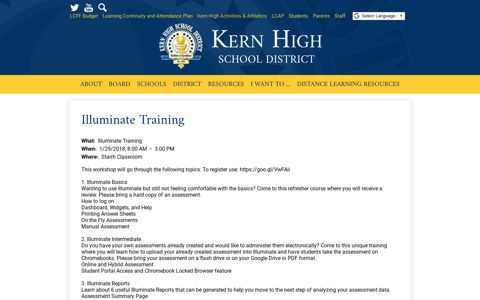 Illuminate Training | Kern High School District