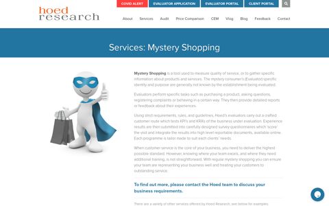 Services: Mystery Shopping - Hoed Mystery Shopping