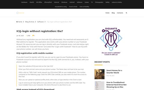 ICQ-login without registration: the? - Technical tips