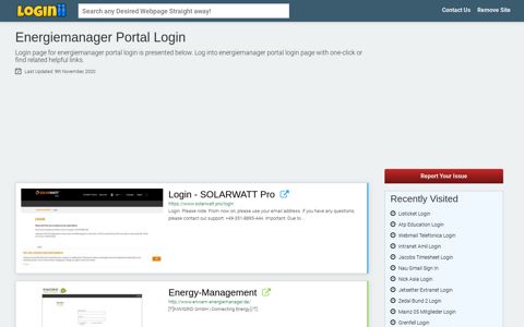 Energiemanager Portal Login - Loginii.com