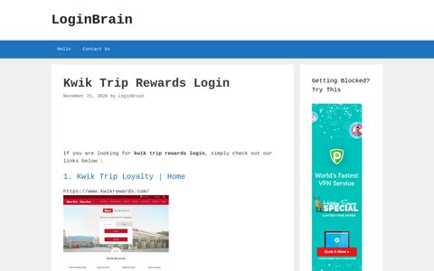 kwik trip rewards login - LoginBrain