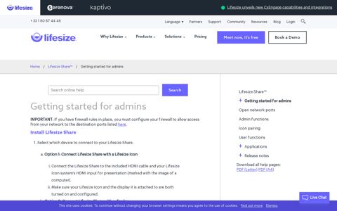 Getting started for admins - Lifesize