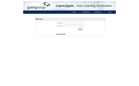 Login for Learn@gate LearnCenter