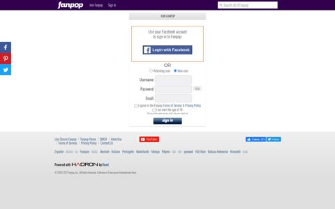 Sign In or Register - Fanpop