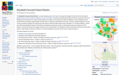 Elizabeth Forward School District - Wikipedia