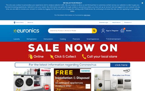 Euronics Site | Buy Home and Kitchen Appliances Online ...