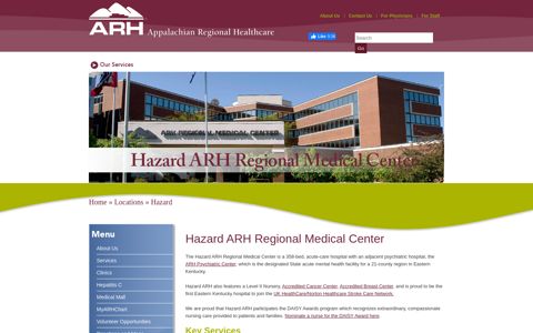 Hazard ARH Medical Center | Appalachian Regional Healthcare