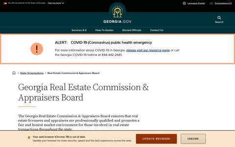 Georgia Real Estate Commission & Appraisers Board ...