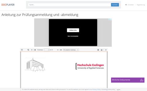 Anleitung zur Prüfungsanmeldung und -abmeldung - PDF ...