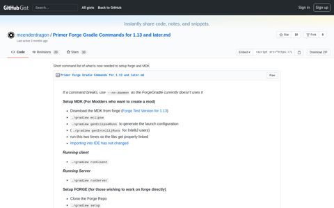 Short command list of what is now needed to setup forge and ...