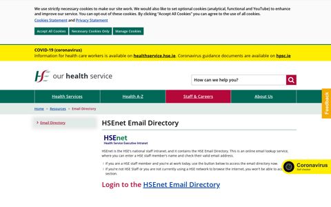 HSEnet Email Directory - HSE.ie
