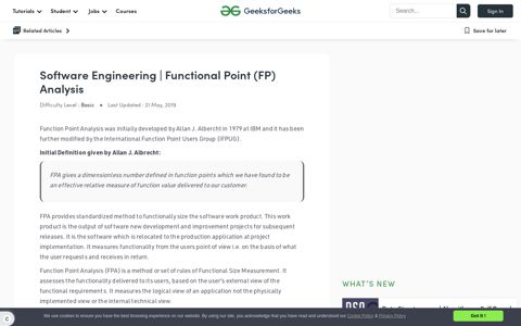 Software Engineering | Functional Point (FP) Analysis ...