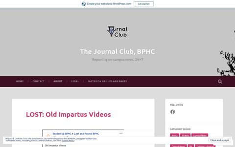 LOST: Old Impartus Videos – The Journal Club, BPHC