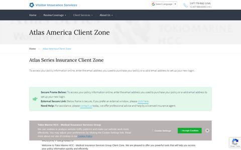 ClientZone - Tokio Marine HCC Medical Insurance Services