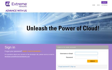 Extreme Networks Inc API - Developer Portal