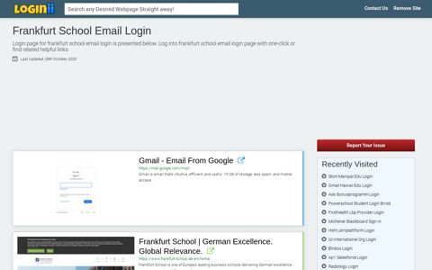 Frankfurt School Email Login - Loginii.com