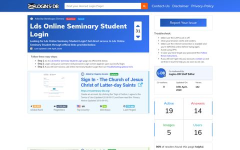 Lds Online Seminary Student Login - Logins-DB