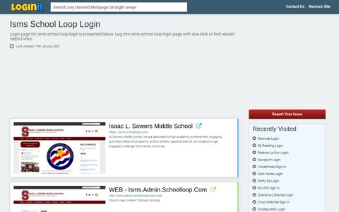Isms School Loop Login - Loginii.com