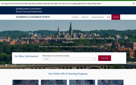 Nursing@Georgetown: Online Nursing Programs