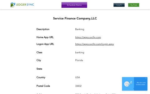 Service Finance Company,LLC - Ledgersync