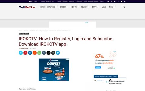 IROKOTV: How to Register, Login and Subscribe. Download ...