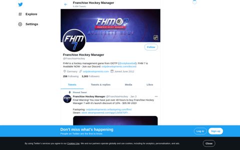 Franchise Hockey Manager (@FranchiseHockey) | Twitter