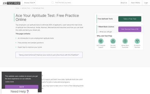 Ace Your Aptitude Test: Free Practice Online - JobTestPrep
