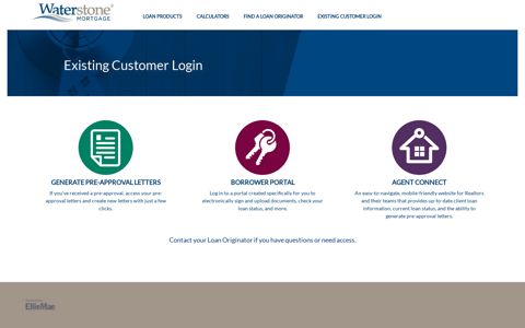 Existing Customer Login - Waterstone Mortgage - Minneapolis